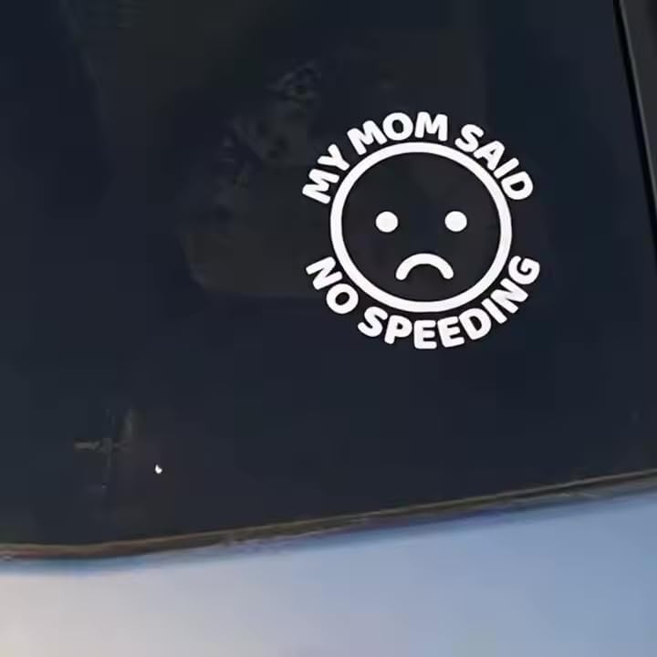 Mom's Orders: No Speeding - Funny Bumper Sticker