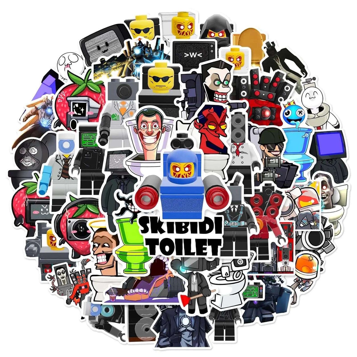 Skibidi Toilet | 50pcs Waterproof Vinyl Stickers