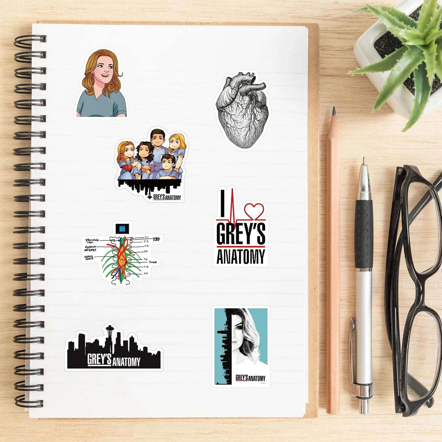 Greys Anatomy Stickers | 50pcs Waterproof Vinyl Stickers