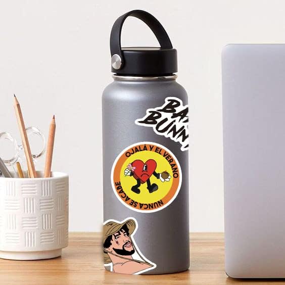 50pc Bad Bunny Sticker Pack - Waterproof Vinyl Decals for Laptops & Water Bottles