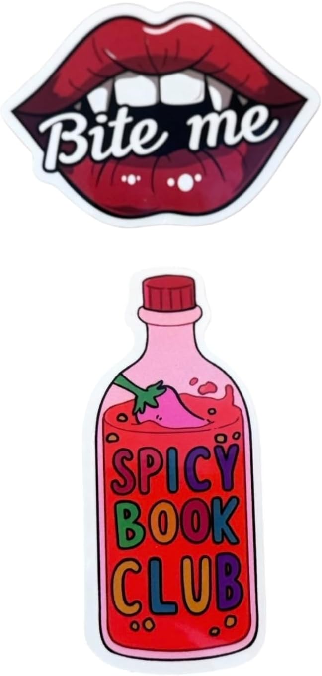 50PCS Smutty Book Stickers for Kindle Adult,Bookish Smut Reading Booktok Dark Romance Case Journal Water Bottle Sticker Spicy Lover Gift Funny Aesthetic Pink Laptop Phone Decal Decor (Bookish)