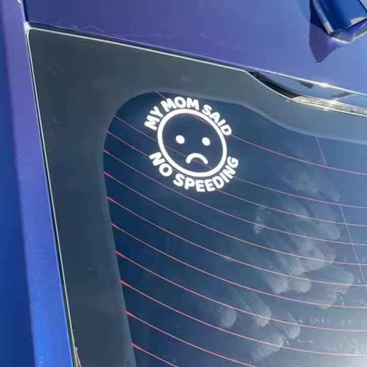 Mom's Orders: No Speeding - Funny Bumper Sticker