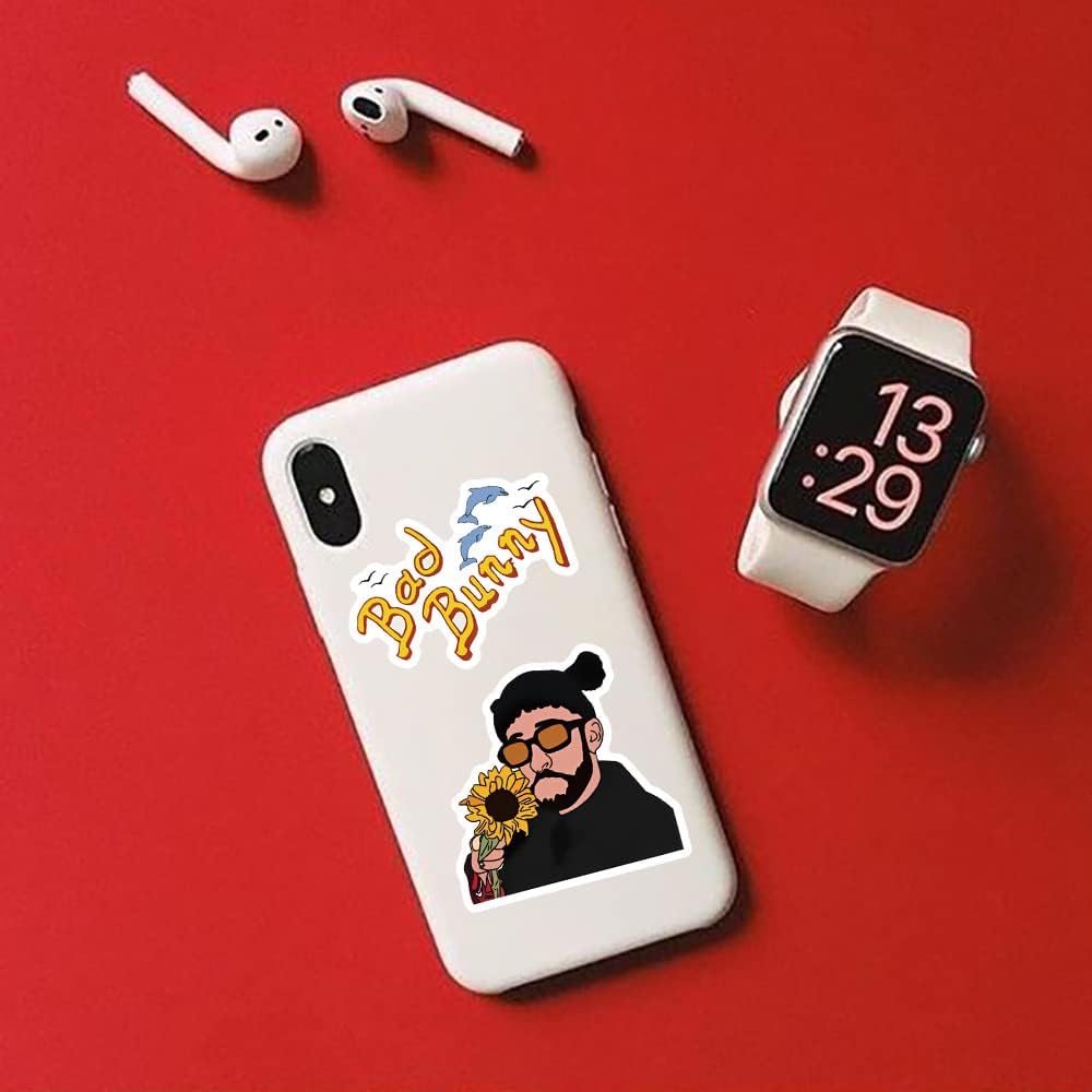 50pc Bad Bunny Sticker Pack - Waterproof Vinyl Decals for Laptops & Water Bottles
