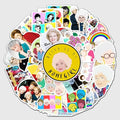 50 piece Golden Girls waterproof vinyl sticker bundle for laptop and water bottle.