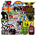 100pcs Rock Music Band Graffiti Stickers for Water Bottle & Laptop, Metal Band Decals, Gifts for Women & Men