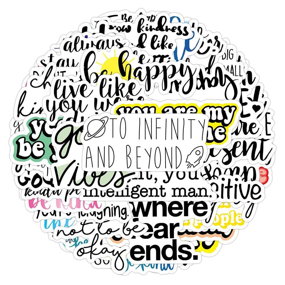 Positive Quote Stickers: 50 Motivational Decals