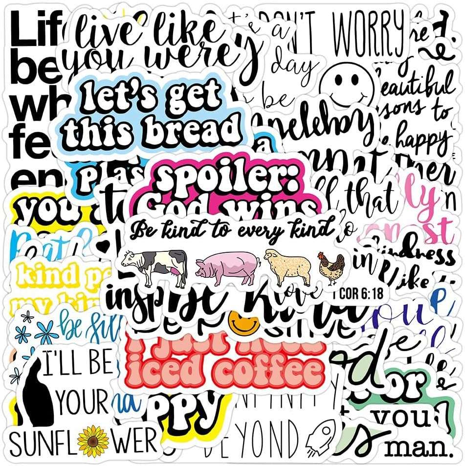 Positive Quote Stickers: 50 Motivational Decals
