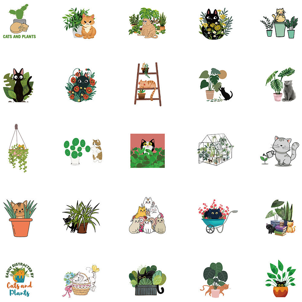 50 Pack Plant Stickers | Waterproof & Durable