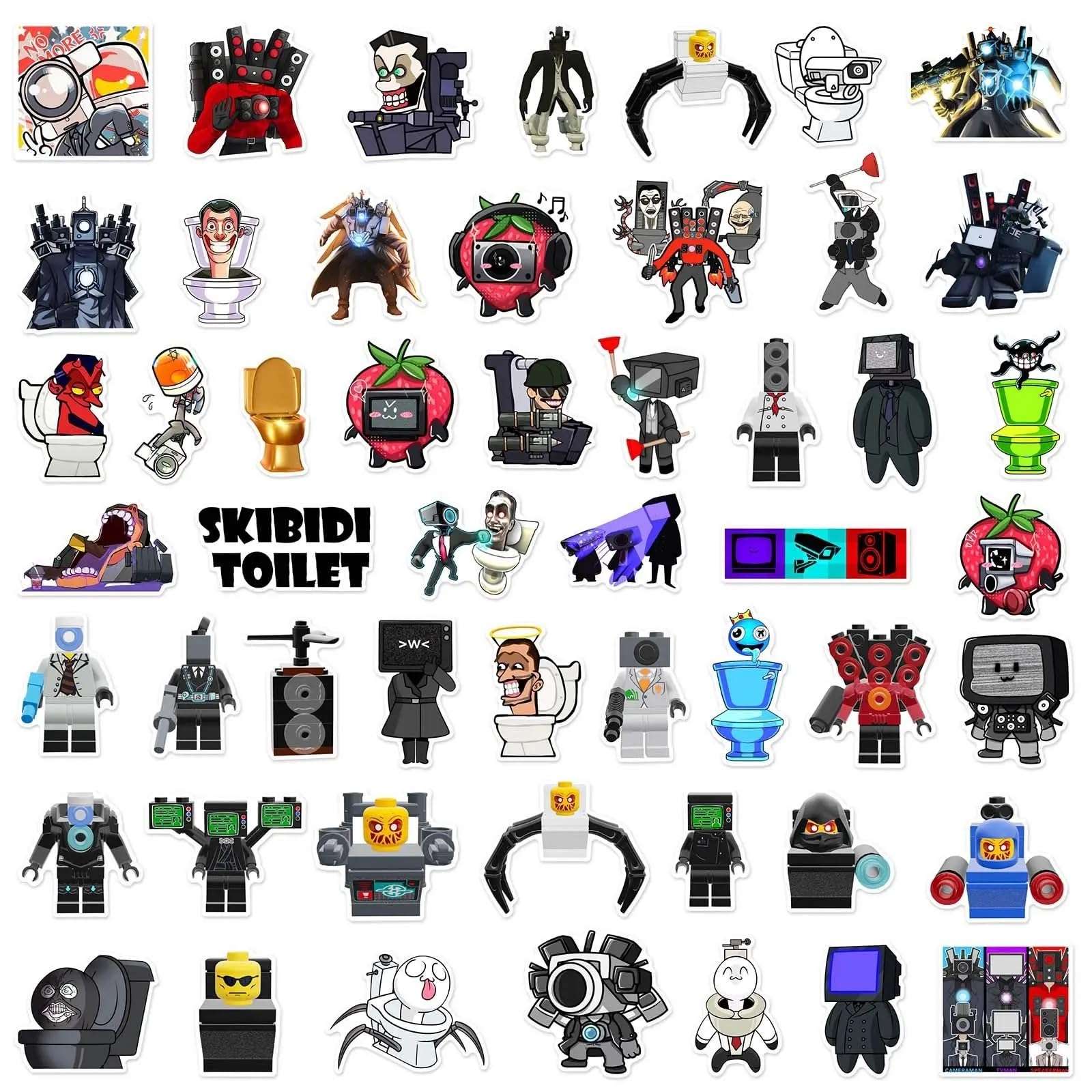 Skibidi Toilet | 50pcs Waterproof Vinyl Stickers