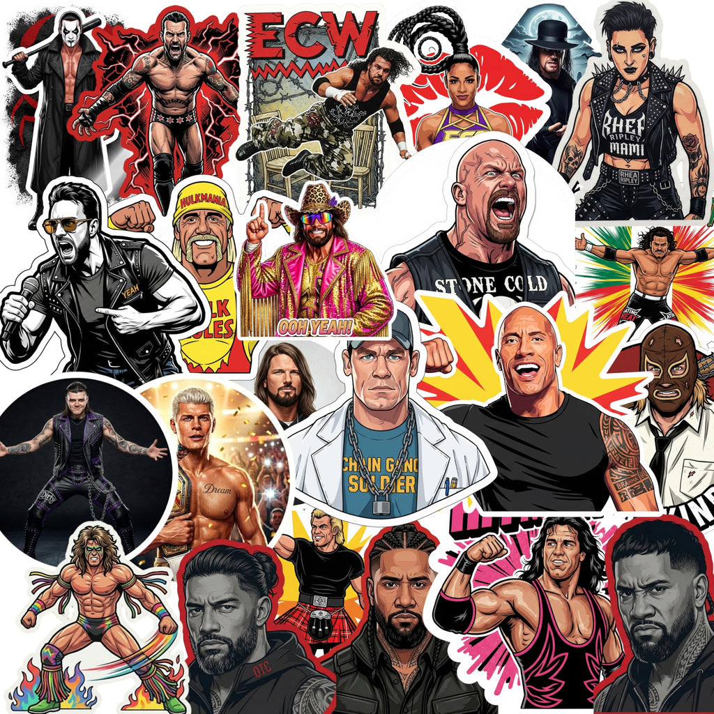 ELITE WRESTLING LEGENDS | 25pc Pro Wrestling Vinyl Stickers