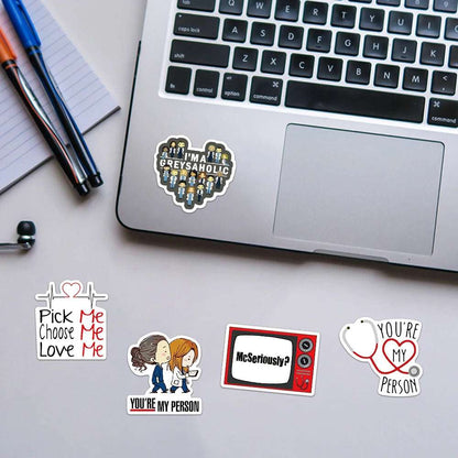 Greys Anatomy Stickers | 50pcs Waterproof Vinyl Stickers