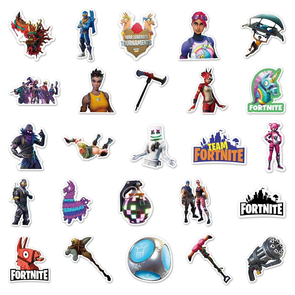 VICTORY ROYALE | 50pc Gamer Graffiti Waterproof Stickers