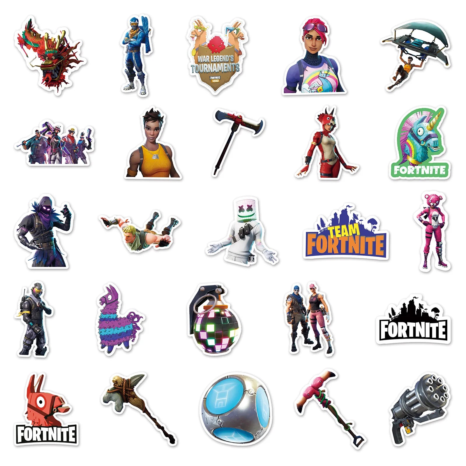 VICTORY ROYALE | 50pc Gamer Graffiti Waterproof Stickers