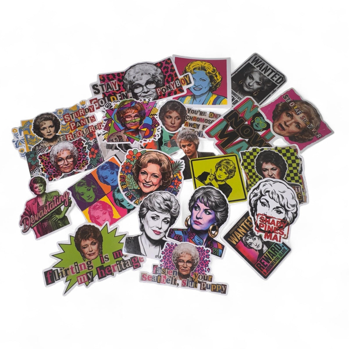 GOLDEN GIRLS | 25pc Retro Comedy Vinyl Stickers